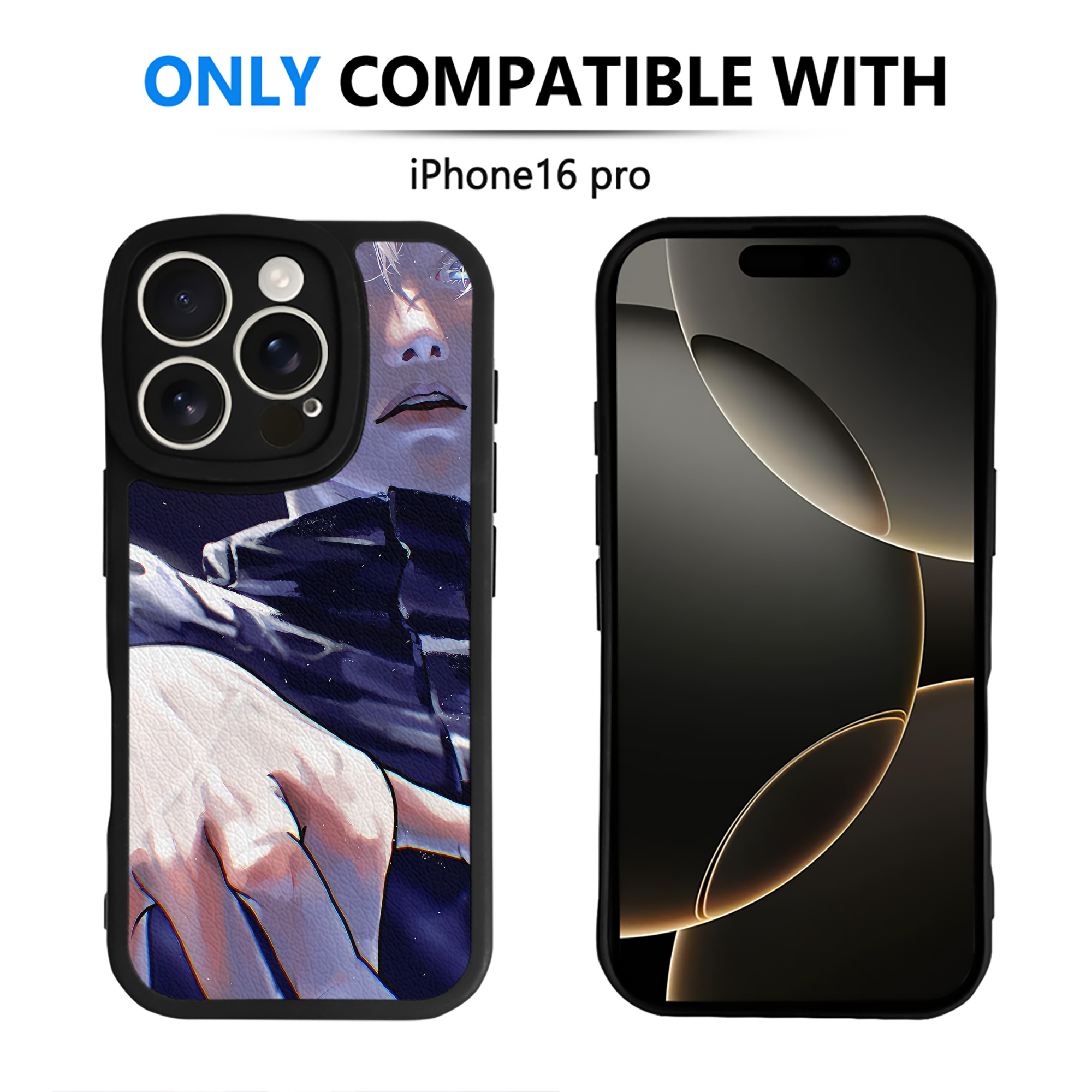 （画像用） 呪術廻戦 Jujutsu Kaisen 【iPhone 16シリーズ対応】シリコンスマホケース（レザー調） 材質：シリコン